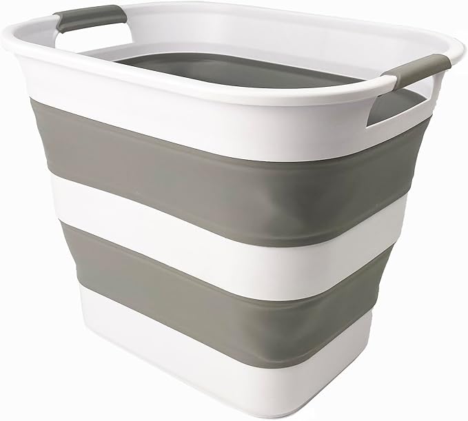 SAMMART 40L Collapsible Plastic Laundry Basket by SAMMART