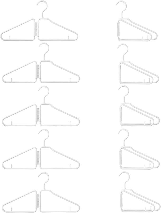 Foldable Clothes Hangers | Portable Plastic Clothes Hangers | Space Saving by Jayour