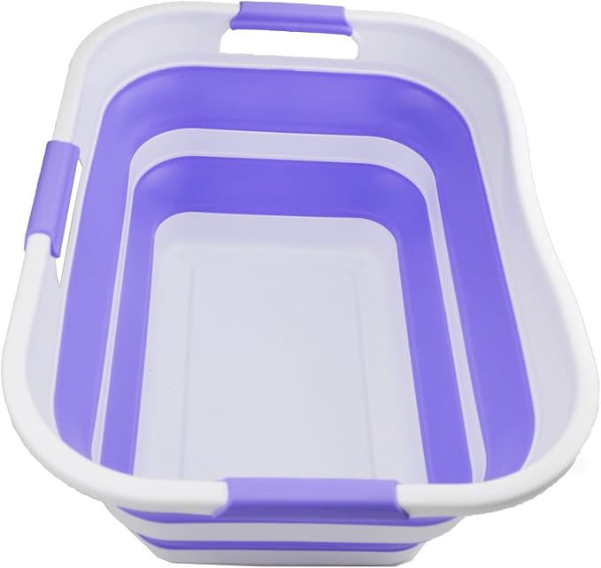 SAMMART 30L Collapsible Plastic Laundry Basket by SAMMART