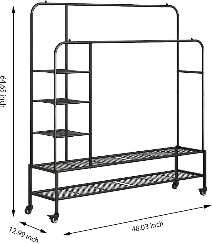 SUOERNUO Garment Rack for Hanging Clothes Rack Heavy Duty Portable - Image 5