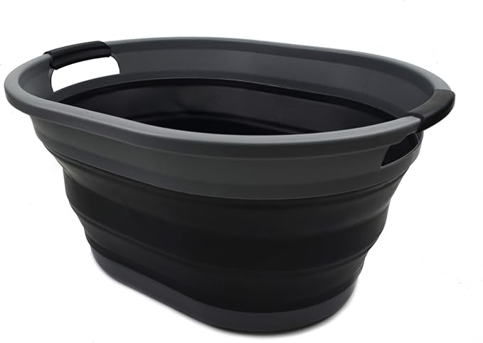 SAMMART 32L Collapsible Plastic Laundry Basket - Image 3