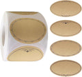 HAHIYO 1.4 * 2.5In 500P Oval Brown Kraft Stickers by HAHIYO