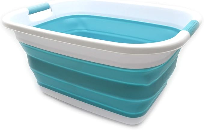 SAMMART 31L Collapsible Plastic Laundry Basket-Foldable Pop Up Storage by SAMMART