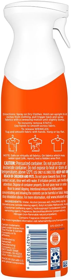 Bounce 3 in 1 Instant Anti Static Spray & Wrinkle Release, Odor Eliminator & - Image 3