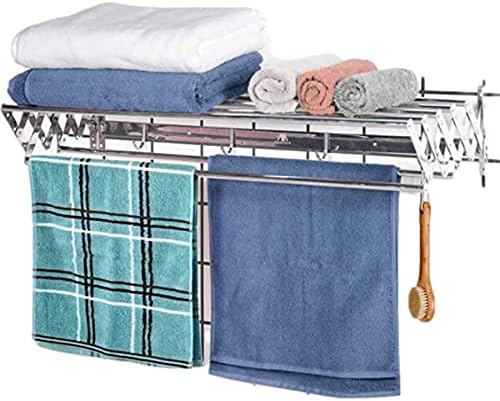 Wall Mounted Laundry Drying Rack Dryer Clothes Airer Foldable Indoor Sturdy by Unknown