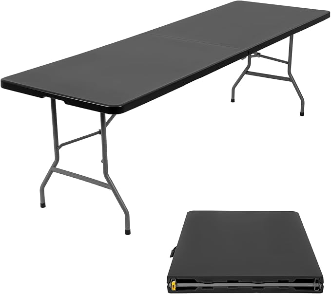 HKLGorg Folding Table, Heavy Duty Plastic Folding Utility Table Indoor Outdoor by HKLGorg
