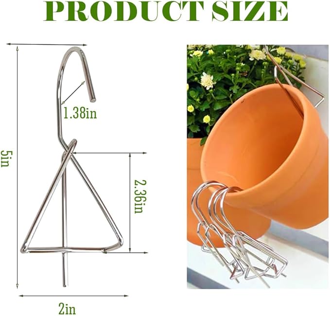 12 Pack Flower Pot Holder, Terracotta Pot Clips - Image 2