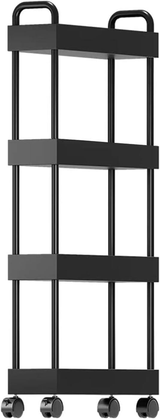 XPLKQXE Mobile Shelving Unit Organizer Trolley, Slim Rolling Storage Cart by XPLKQXE