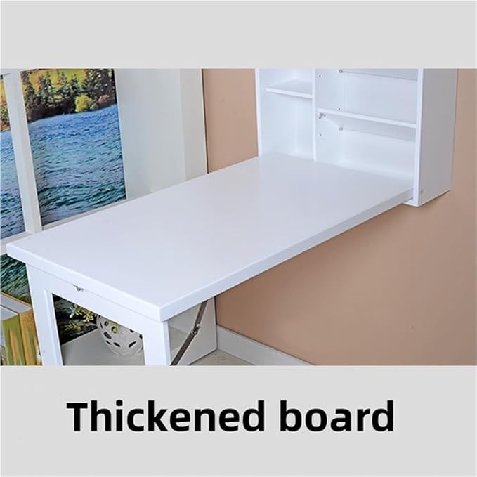 Wall Mounted Wall Desk, Wood Laundry Folding Table - Image 3