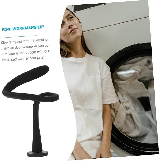Black Washer Door Prop Adjustable Silicone Support Stand - Image 9