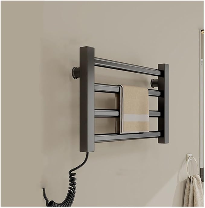 Energy-Saving Small Towel Warmer 4-Bar Heated Drying Rack Wall-Mounted Heated by Unknown