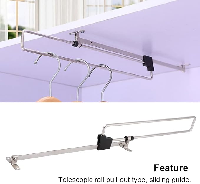 Adjustable Retractable Closet Valet Rod - Image 6