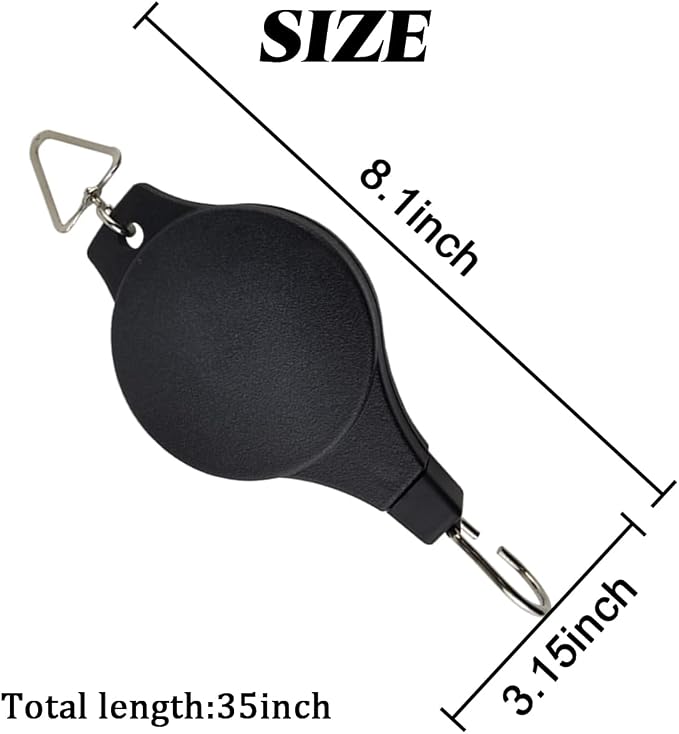 TIHOOD 4PCS Retractable Plant Pulley Hanging Basket Hooks - Image 2