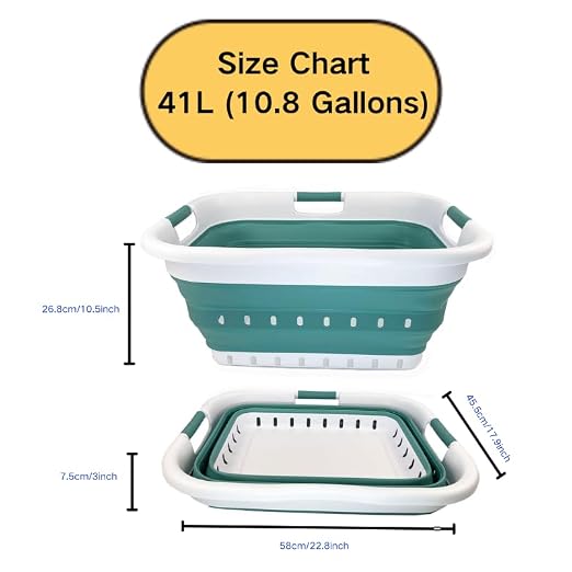 SAMMART 41L Collapsible 3 Handled Plastic Laundry Basket - Image 2