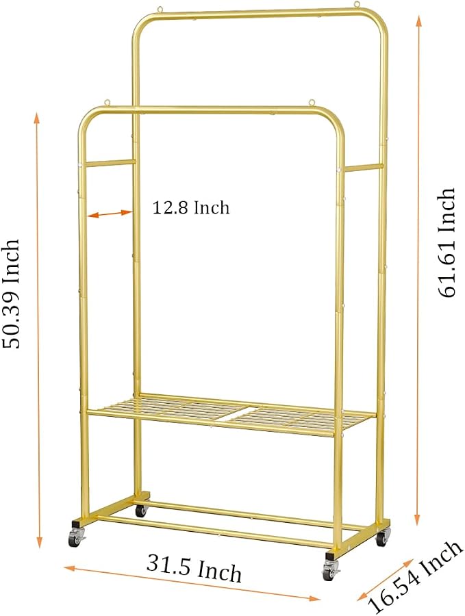 SUOERNUO Clothes Rack with Wheels Garment Rack - Image 5