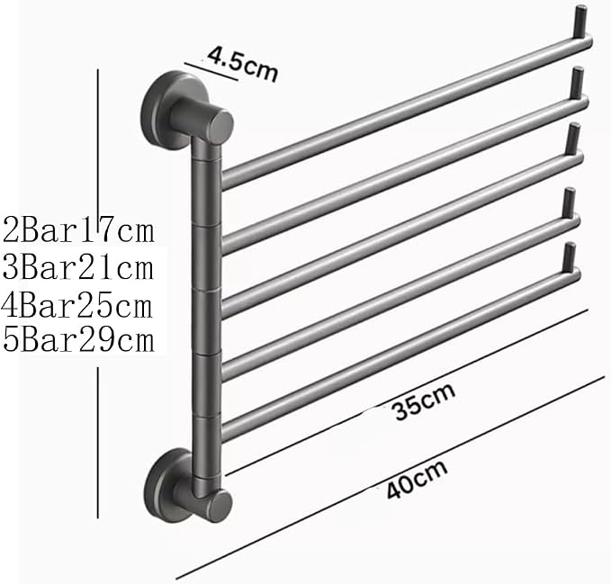Modern Swivel Towel Rack Bar Rails - Image 4
