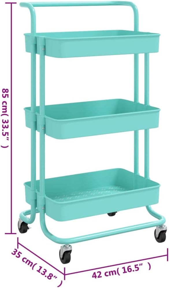 3-Tier Rolling Utility Cart - Image 7