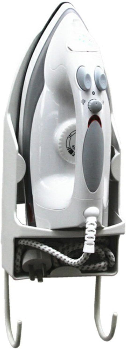 Wall Ironing Board Hanger with Hooks Iron and Ironing Board Storage - Image 5
