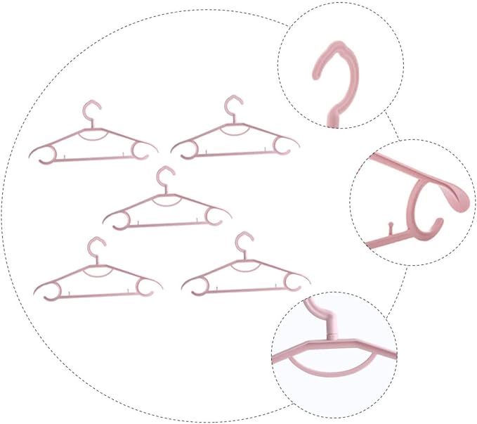 5pcs Non-Slip Plastic Clothes Hanger Set Traceless Wide Shoulder Wardrobe - Image 7