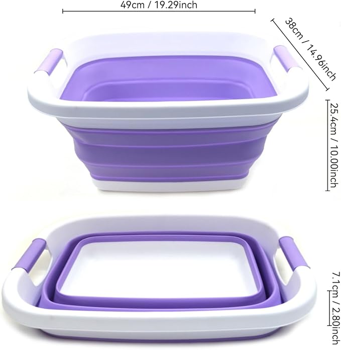 SAMMART 25L Collapsible Laundry Basket/Tub - Image 4