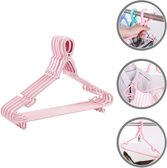 Windproof Plastic Clothes Hangers Set of 5 - Image 2