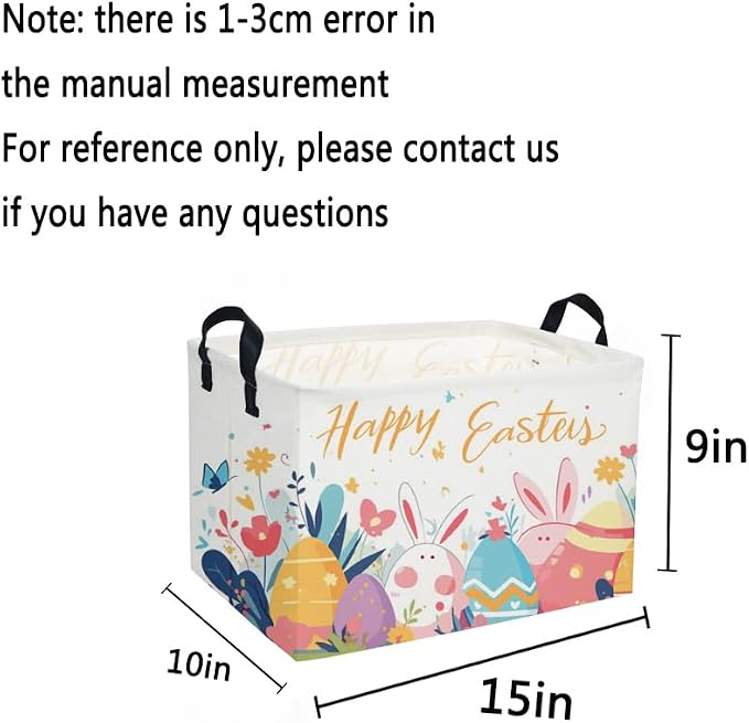 Rectangular Easter Baskets, Kids Easter Storage Bins Organizer.Cute Storage - Image 7
