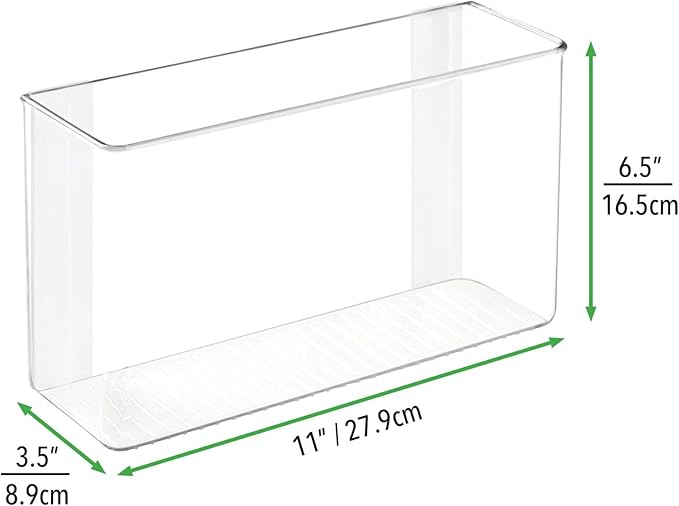 mDesign Plastic Adhesive Mount Storage Organizer Container - Image 3