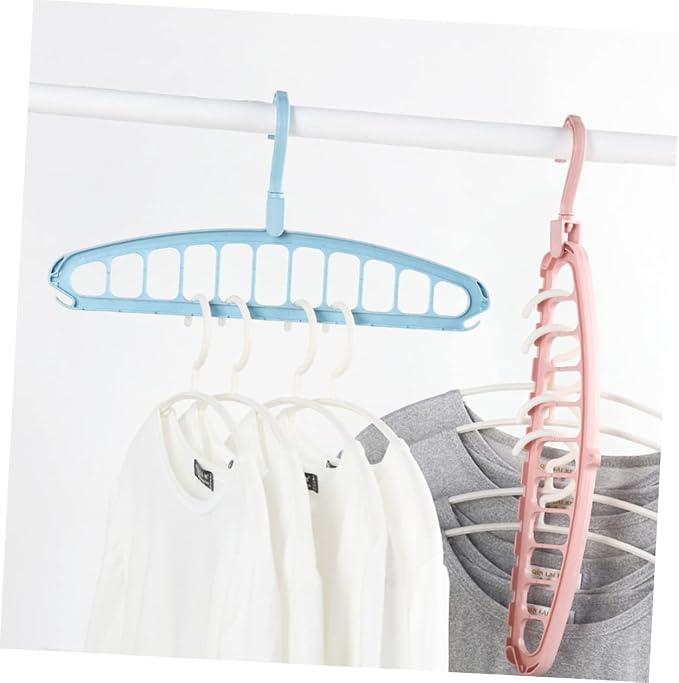 PRETYZOOM 2pcs Laundry Hanger Rack Rotating Folding Hanger Space Saving Home - Image 5