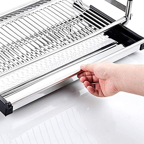 304 Stainless Steel Drain Rack countertop Wall Hanging Drying Tableware Dishes - Image 2