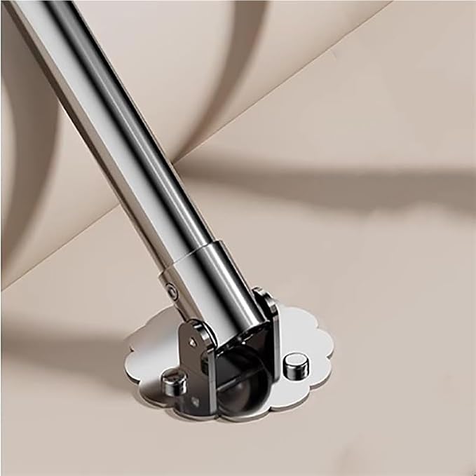 Angled Wall Closet Rod Bracket Adjustable Corner Garment Rod, Stainless Support by Unknown