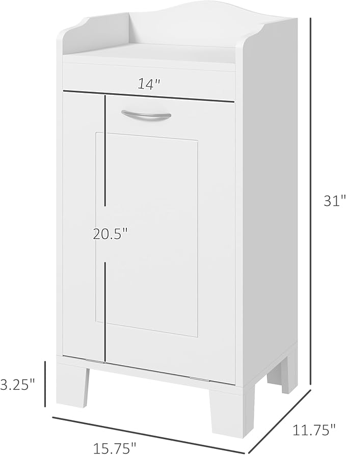 HOMCOM 31" Tilt Out Laundry Hamper, Free Standing Home Organizer Hamper - Image 7