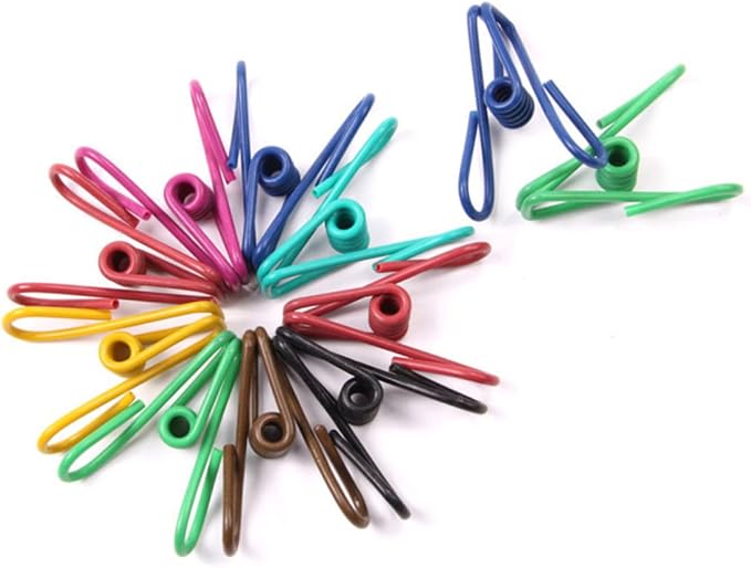 Amosfun 32pcs Multi-Purpose Colorful Utility Clips Steel Wire Clothesline Clips - Image 8