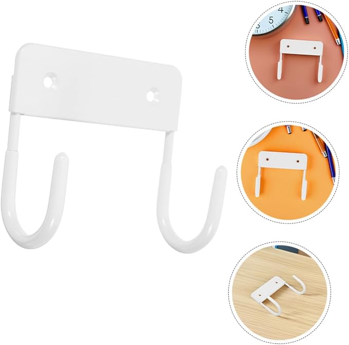 2pcs Wall Mounted Ironing Board Hangers Heavy Duty Iron Hook Organizer - Image 9