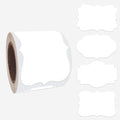 SALEMAR White Label Sticker, 2x3 inch Fancy Shape Labels by SALEMAR