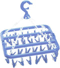Laundry Drying Rack 32 Clips Plastic Hanger Folding by Parliky