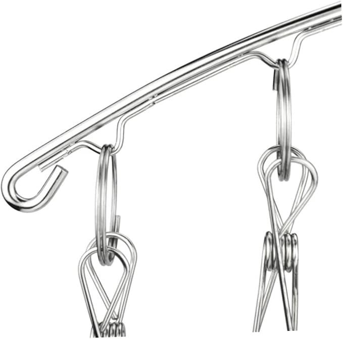 PRETYZOOM 2pcs Practical Stainless Steel Laundry Drying Hanger Clips - Image 3