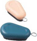 2 Pcs Plastic Laundry Brush Set Handle Random Color Ergonomic Design by Healeved