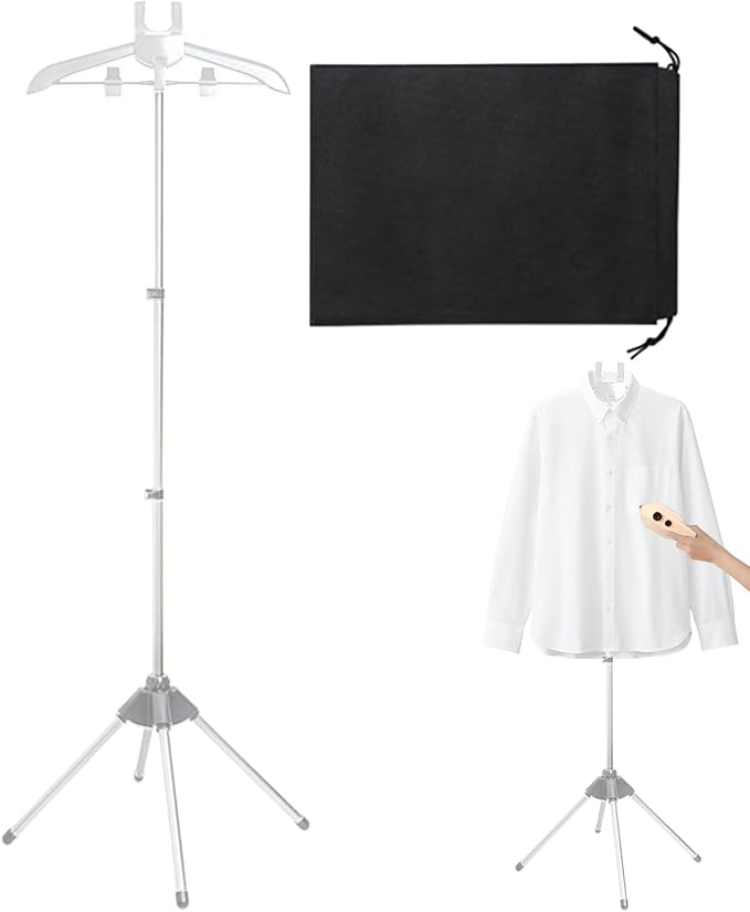Adjustable Garment Steamer Stand, Foldable Clothes Hanger Holder, Ironing - Image 7