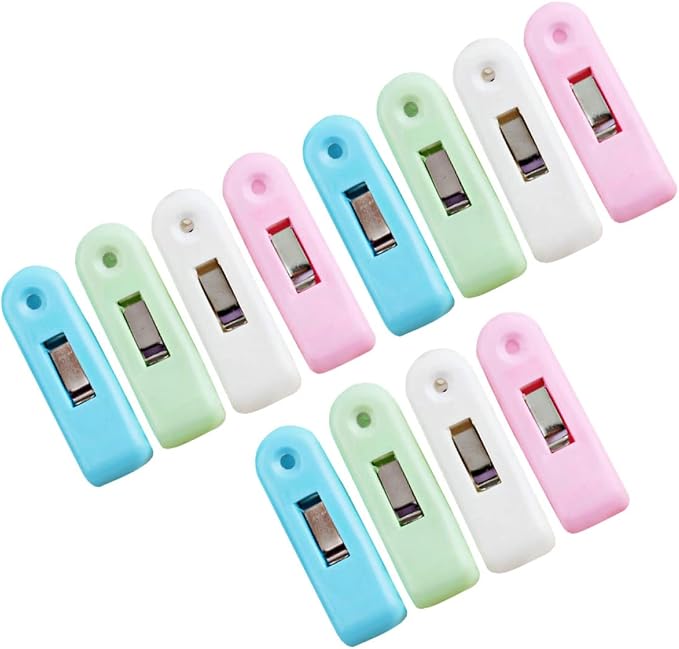 PRETYZOOM 12pcs Plastic Windproof Clothespins Non-Slip Laundry Clips by PRETYZOOM