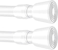 2 Pack 53"-98" No Splicing Shower Curtain Tension Rods, Spring Telescopic Rod by Caserry