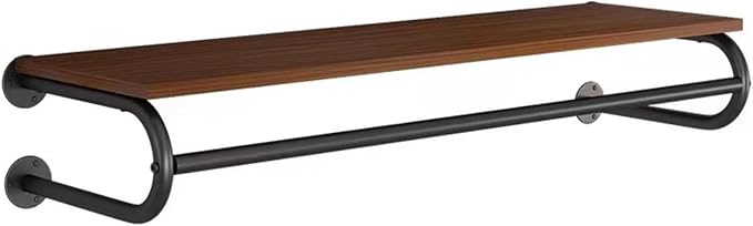 Wall-Mounted Garment Rack, Boutique Clothing Stores Display Closet Rod by Unknown