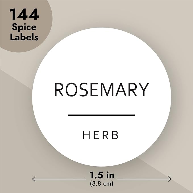 Talented Kitchen Round Spice Jar Labels - Image 3