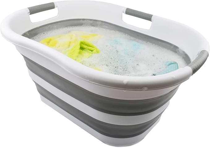 SAMMART 40L Set of 2 Collapsible Plastic Laundry Basket - Image 6