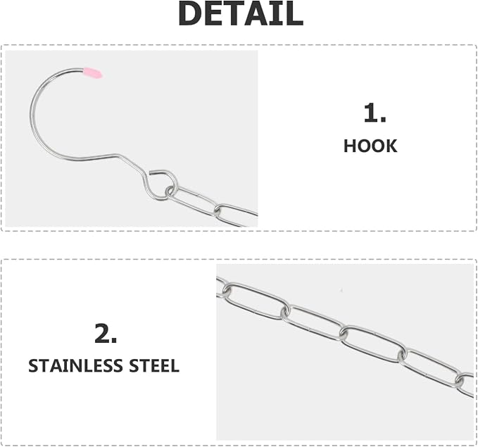 Stainless Steel Clothes Drying Chain Double End Hooks Outdoor Laundry Line Rope - Image 6