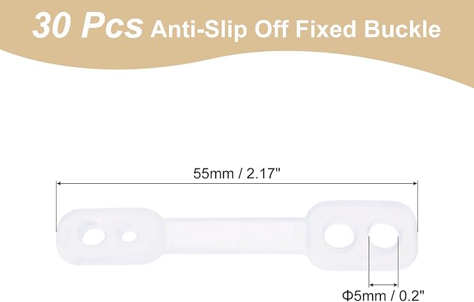 uxcell 30Pcs Clothes Hanger Windproof Plastic Strip Hook, Anti-Slip Off - Image 2