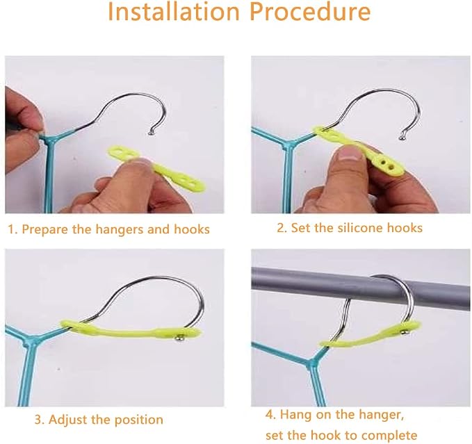 20 Pack Clothes Hangers Windproof Lock Straps Buckle Shockproof Non Falling - Image 8