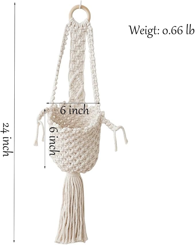 Boho Hanging Wall Basket Indoor - Image 2
