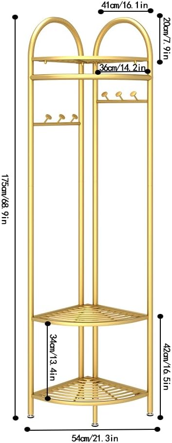 Metal Corner Coat Racks, Freestanding Garment Rack - Image 2