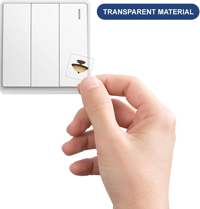 Pack of 400 Light Switch Sticker Labels, 21 Designs Transparent Switch ID - Image 3