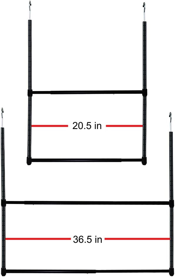Oceanstar 2-Tier Portable Adjustable Closet Hanger Rod - Image 6